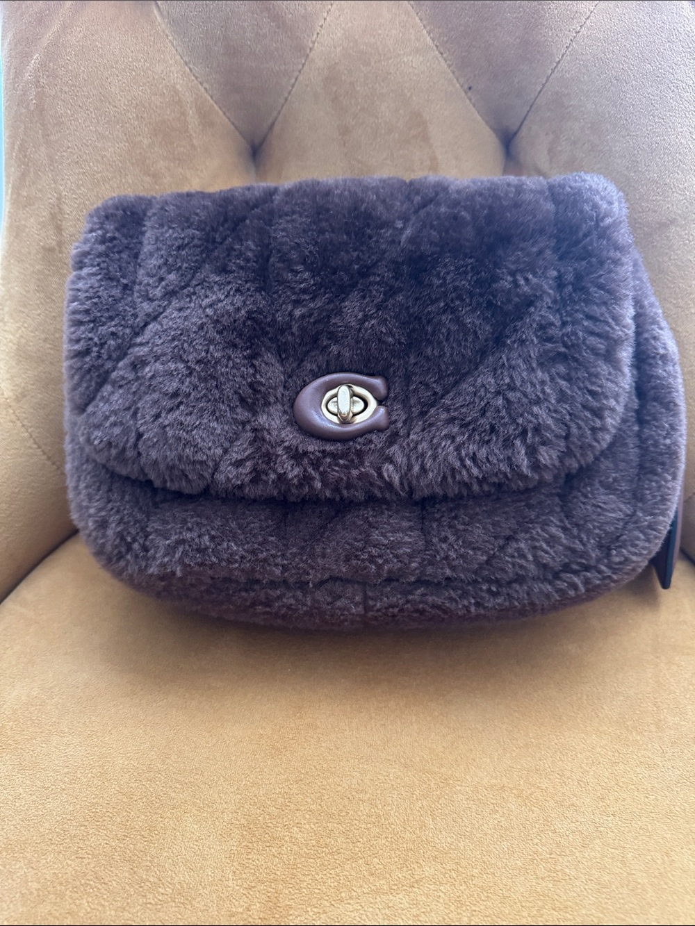 Coach Shearling Pillow Madison Shoulder Bag